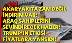 Akaryakıta zam değil indirim var! Araç sahiplerini sevindirecek haber! Trump’ın etkisi fiyatlara yansıdı!