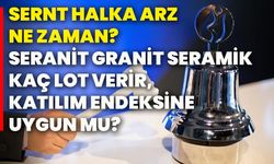 Sernt Halka Arz ne zaman? Seranit Granit Seramik kaç lot verir, katılım endeksine uygun mu?