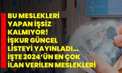 Bu meslekleri yapan işsiz kalmıyor! İŞKUR güncel listeyi yayınladı… İşte 2024’ün en çok ilan verilen meslekleri