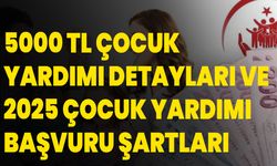 5000 TL çocuk yardımı detayları ve 2025 Çocuk yardımı başvuru şartları