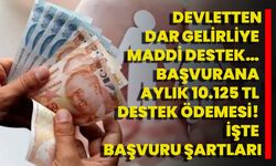 Devletten Dar Gelirliye Maddi Destek… Başvurana Aylık 10.125 TL Destek Ödemesi! İşte Başvuru Şartları