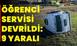 Öğrenci Servisi Devrildi: 9 Yaralı