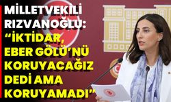 Milletvekili Rızvanoğlu: “İktidar, Eber Gölü’nü Koruyacağız Dedi Ama Koruyamadı”