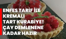 Enfes tarif ile kremalı tart kurabiye! Çay demlenene kadar hazır