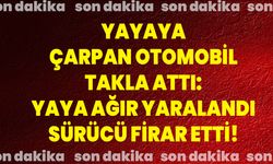 Yayaya çarpan otomobil takla attı: Yaya ağır yaralandı, sürücü firar etti!