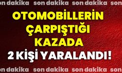 Otomobillerin çarpıştığı kazada 2 kişi yaralandı