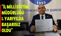 "İL MİLLİ EĞİTİM MÜDÜRLÜĞÜ I. YARIYILDA BAŞARISIZ OLDU"