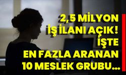 2,5 Milyon İş İlanı Açık! İşte En Fazla Aranan 10 Meslek Grubu…