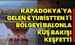 Kapadokya'ya Gelen 6 Turistten 1'i Bölgeyi Balonla Kuş Bakışı Keşfetti