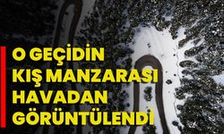 O Geçidin Kış Manzarası Havadan Görüntülendi