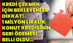 Kredi Çekmek İçin Bekleyenler Dikkat! 1 Milyon Liralık Konut Kredisinin Geri Ödemesi Belli Oldu…