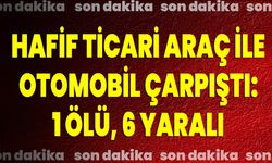 Hafif ticari araç ile otomobil çarpıştı: 1 ölü, 6 yaralı