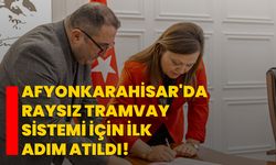 Afyonkarahisar'da raysız tramvay sistemi için ilk adım atıldı!