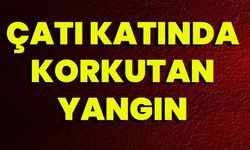 Çatı Katında Korkutan Yangın