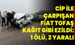 Cip ile çarpışan Fiat Tofaş kağıt gibi ezildi: 1 ölü, 2 yaralı