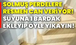 Solmuş perdelere resmen can veriyor! Suyuna 1 bardak ekleyip öyle yıkayın!