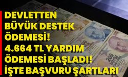 Devletten Büyük Destek Ödemesi! 4.664 TL Yardım Ödemesi Başladı! İşte Başvuru Şartları