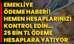 Emekliye Ödeme Haberi! Hemen Hesaplarınızı Kontrol Edin… 25 Bin TL Ödeme Hesaplara Yatıyor