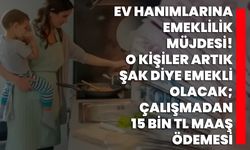 Ev hanımlarına emeklilik müjdesi! O kişiler artık şak diye emekli olacak; Çalışmadan 15 bin TL maaş ödemesi