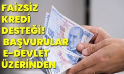 Faizsiz kredi desteği! Başvurular e-devlet üzerinden