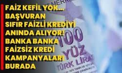 Faiz Kefil Yok… Başvuran Sıfır Faizli Krediyi Anında Alıyor! Banka Banka Faizsiz Kredi Kampanyaları Burada