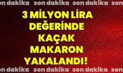 3 Milyon Lira Değerinde Kaçak Makaron Yakalandı!