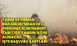 Tarım Ve Orman Bakanlığı’ndan dev personel alım haberi! tam 1.105 yangın işçisi alınacak… İşte başvuru şartları!