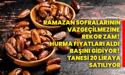 Ramazan Sofralarının Vazgeçilmezine Rekor Zam! Hurma Fiyatları Aldı Başını Gidiyor! Tanesi 20 Liraya Satılıyor