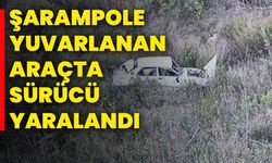 Şarampole Yuvarlanan Araçta Sürücü Yaralandı