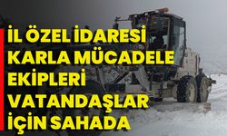 İl Özel İdaresi Karla Mücadele Ekipleri Vatandaşlar İçin Sahada