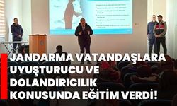 Dinar'da Jandarma vatandaşlara uyuşturucu ve dolandırıcılık konusunda eğitim verdi!