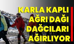 Karla Kaplı Ağrı Dağı Dağcıları Ağırlıyor