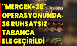 "Mercek-28" operasyonunda 36 ruhsatsız tabanca ele geçirildi