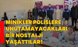 Minikler polislere unutamayacakları bir nostalji yaşattılar!