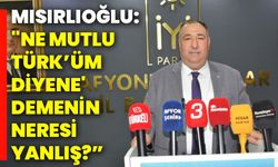 Mısırlıoğlu: "Ne Mutlu Türk’üm Diyene' demenin neresi yanlış?”