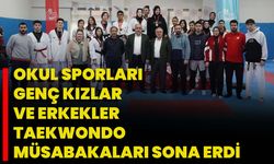 Okul Sporları Genç Kızlar Ve Erkekler Taekwondo Müsabakaları Sona Erdi