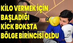 Kilo vermek için başladığı kick boksta bölge birincisi oldu