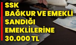 SSK Bağkur ve Emekli Sandığı emeklilerine 30.000 TL