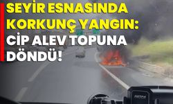 Seyir Esnasında Korkunç Yangın: Cip Alev Topuna Döndü!