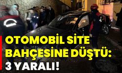 Otomobil site bahçesine düştü: 3 yaralı!