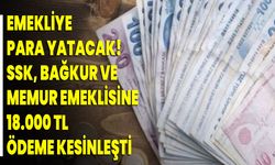 Emekliye para yatacak! SSK, BAĞKUR ve Memur emeklisine 18.000 TL ödeme kesinleşti