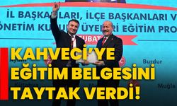 Kahveci’ye eğitim belgesini Taytak verdi!