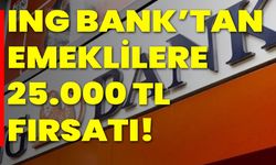 ING Bank’tan Emeklilere 25.000 TL Fırsatı!