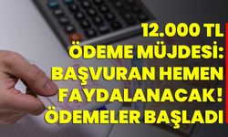 12.000 TL ödeme müjdesi: Başvuran hemen faydalanacak! Ödemeler Başladı