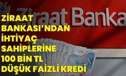 Ziraat Bankası’ndan İhtiyaç Sahiplerine 100 Bin TL Düşük Faizli Kredi