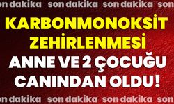 Karbonmonoksit Zehirlenmesi Anne ve 2 Çocuğu Canından Oldu!