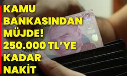 Kamu bankasından müjde! 250.000 TL’ye kadar nakit