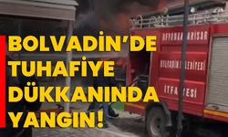 Bolvadin’de tuhafiye dükkanında yangın!