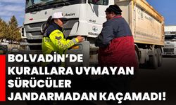 Bolvadin’de kurallara uymayan sürücüler jandarmadan kaçamadı!