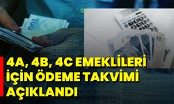 4A, 4B, 4C Emeklileri İçin Ödeme Takvimi Açıklandı